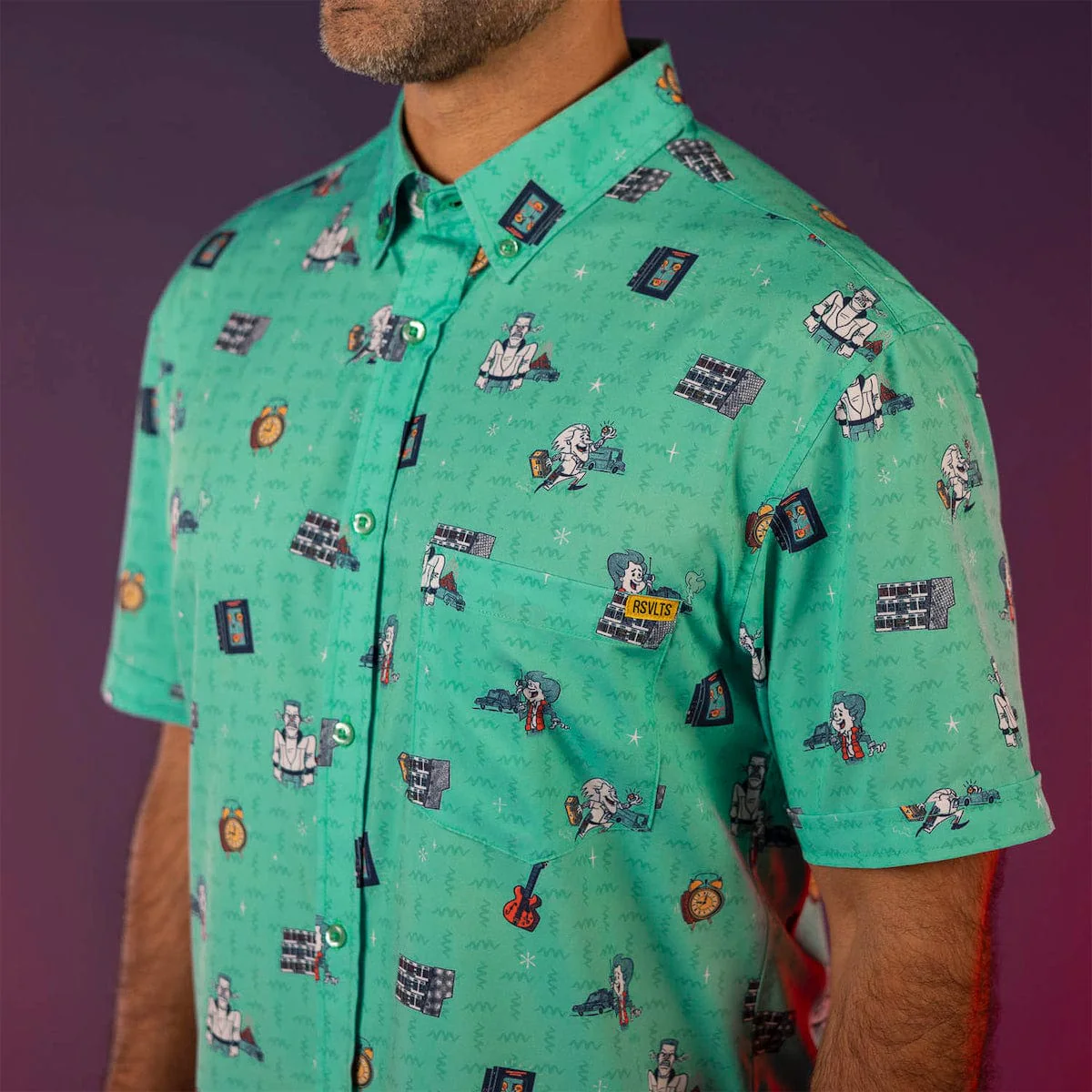 Back to the Future "Hill Valley Hijinks" – KUNUFLEX Short Sleeve Shirt - Image 4