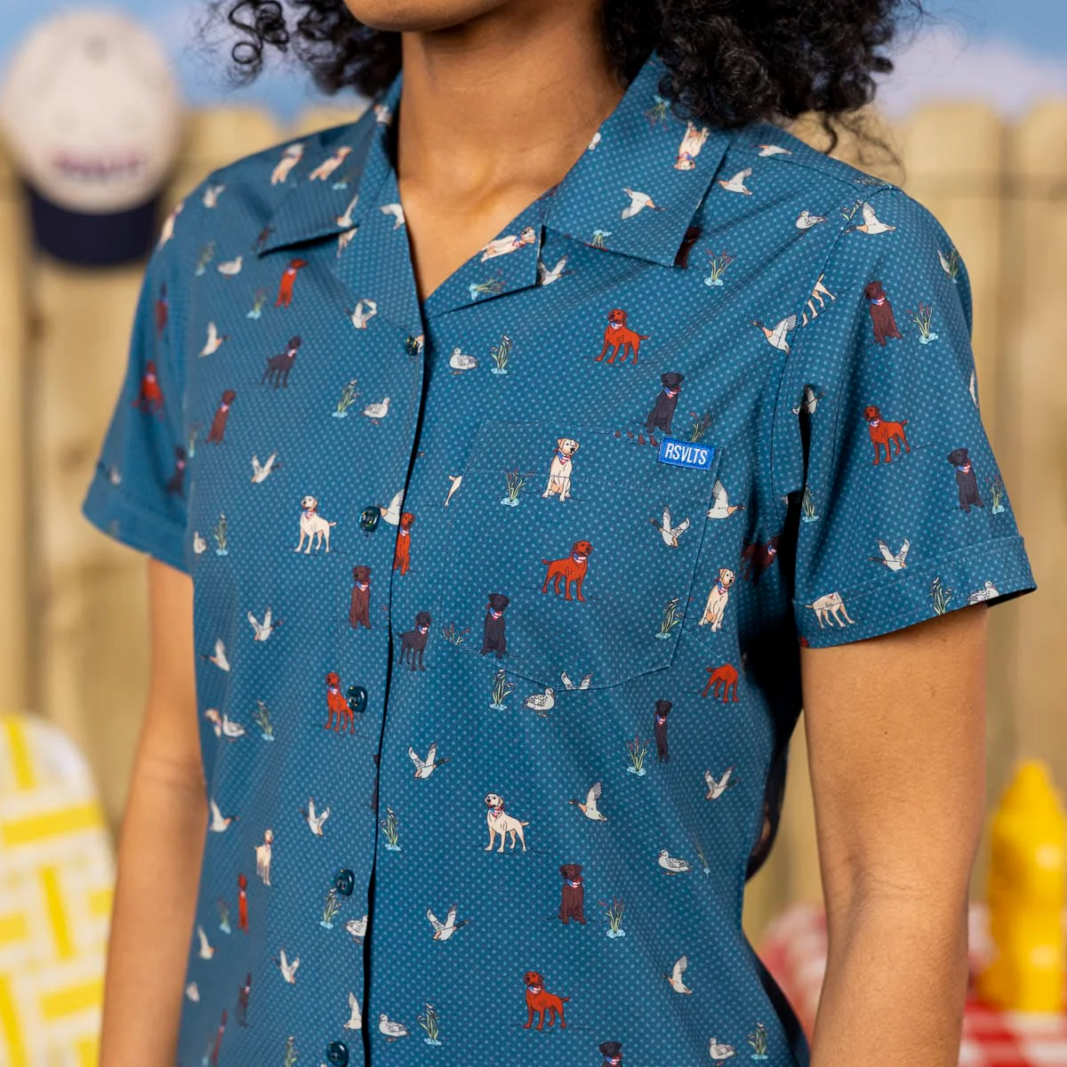 Duck, Duck, Dog! – Women's KUNUFLEX Short Sleeve Shirt - Image 3