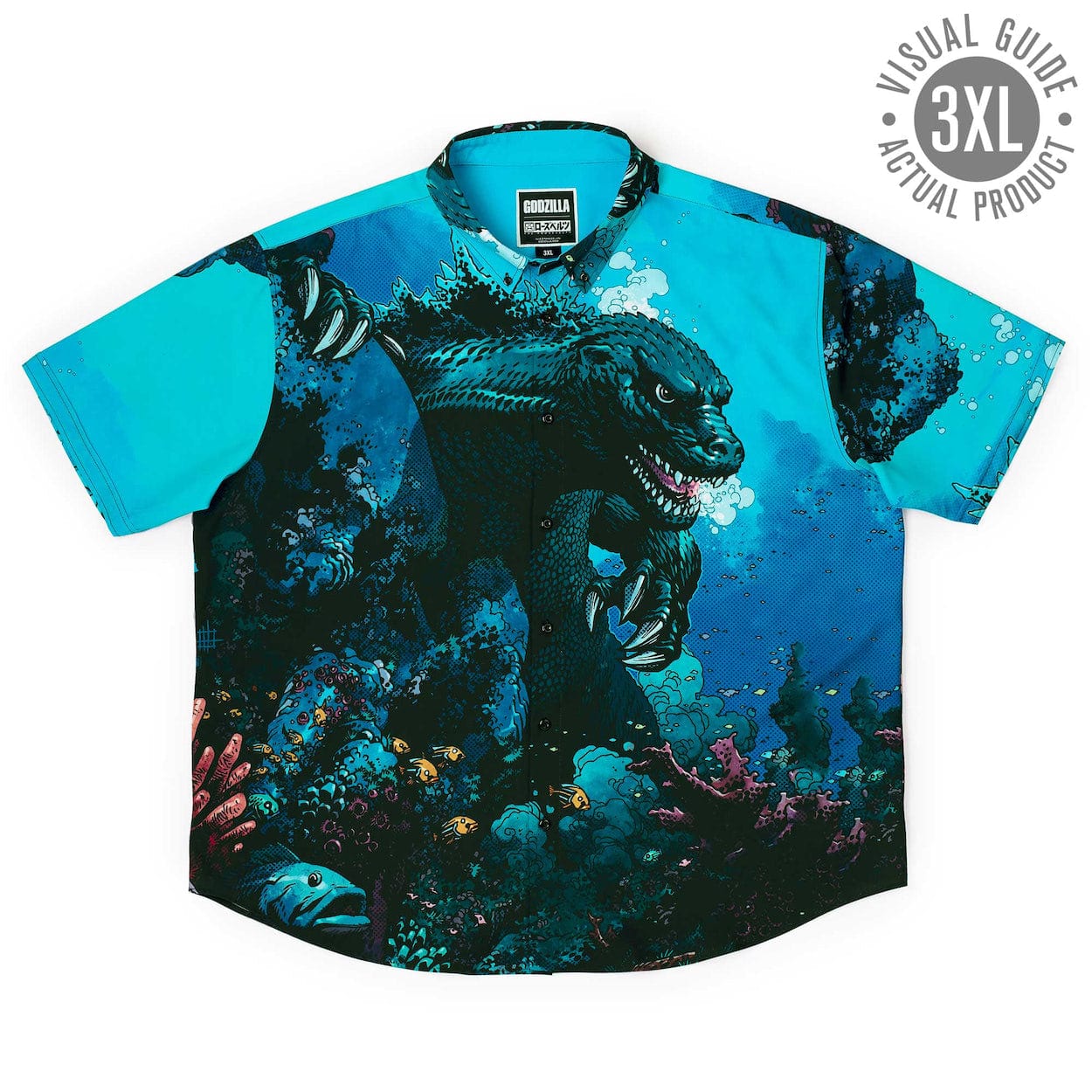 Godzilla “From the Depths” – KUNUFLEX Short Sleeve Shirt - Image 11