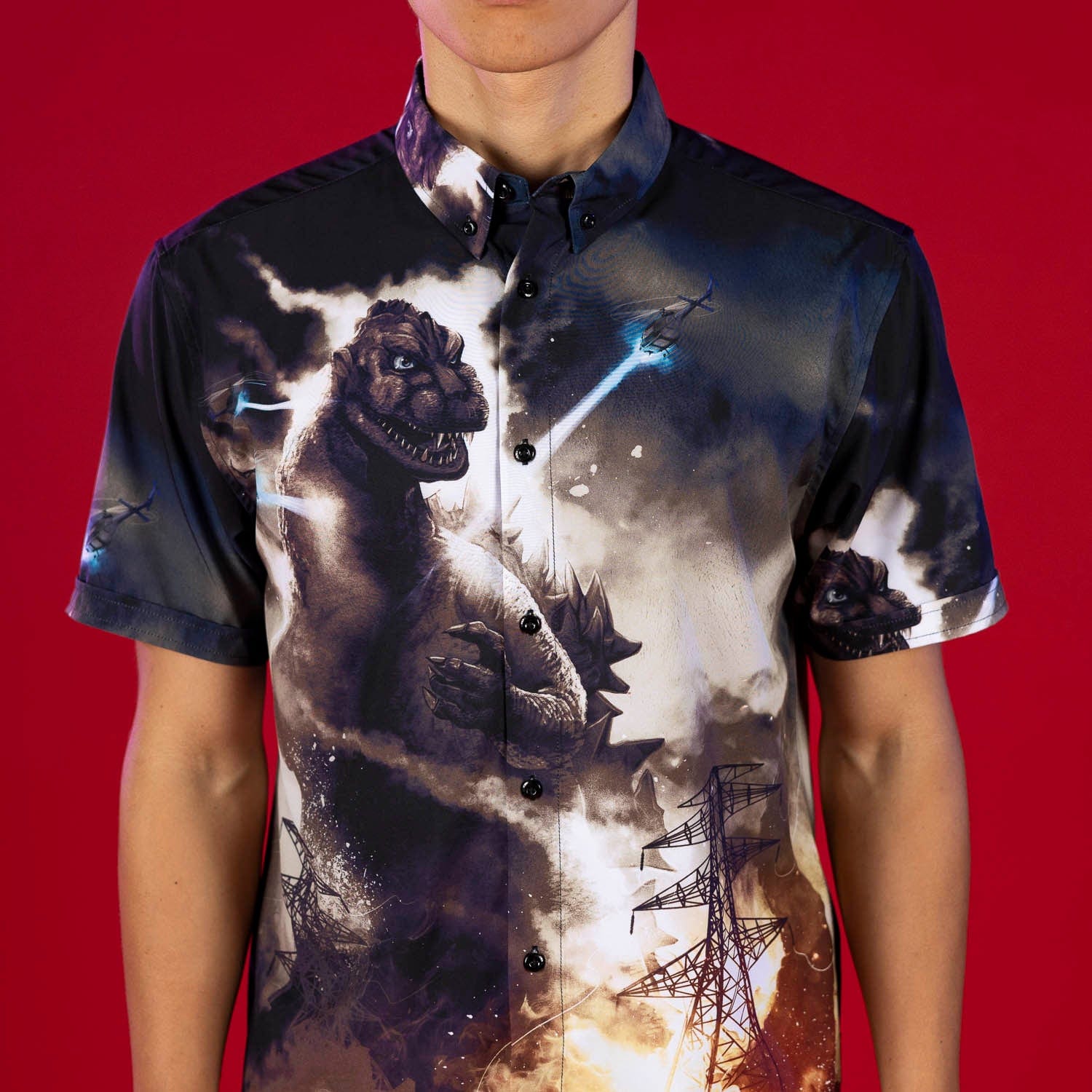 Godzilla "The King Arrives" – KUNUFLEX Short Sleeve Shirt - Image 6