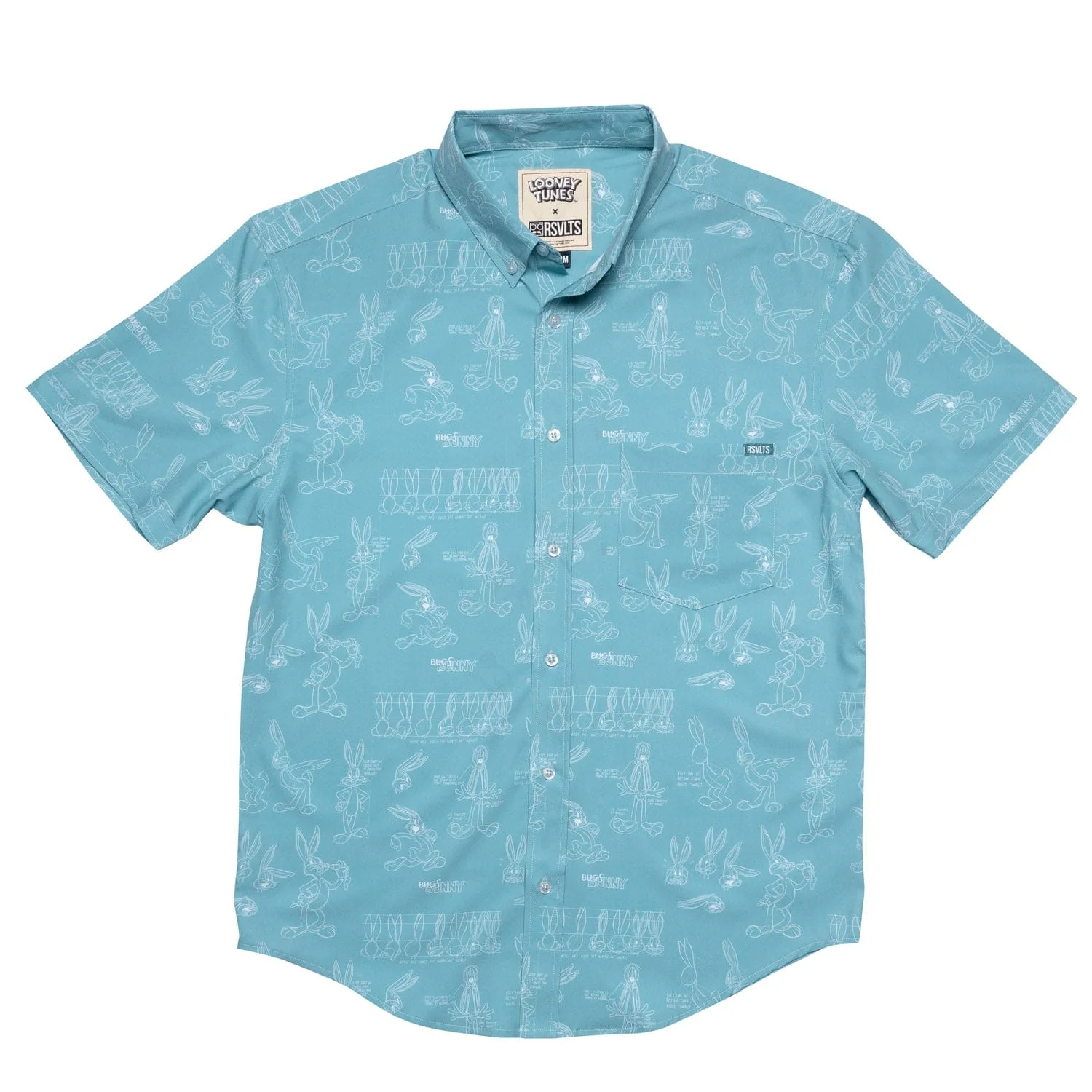 Looney Tunes "Bunny Blueprints" – KUNUFLEX Short Sleeve Shirt - Image 4