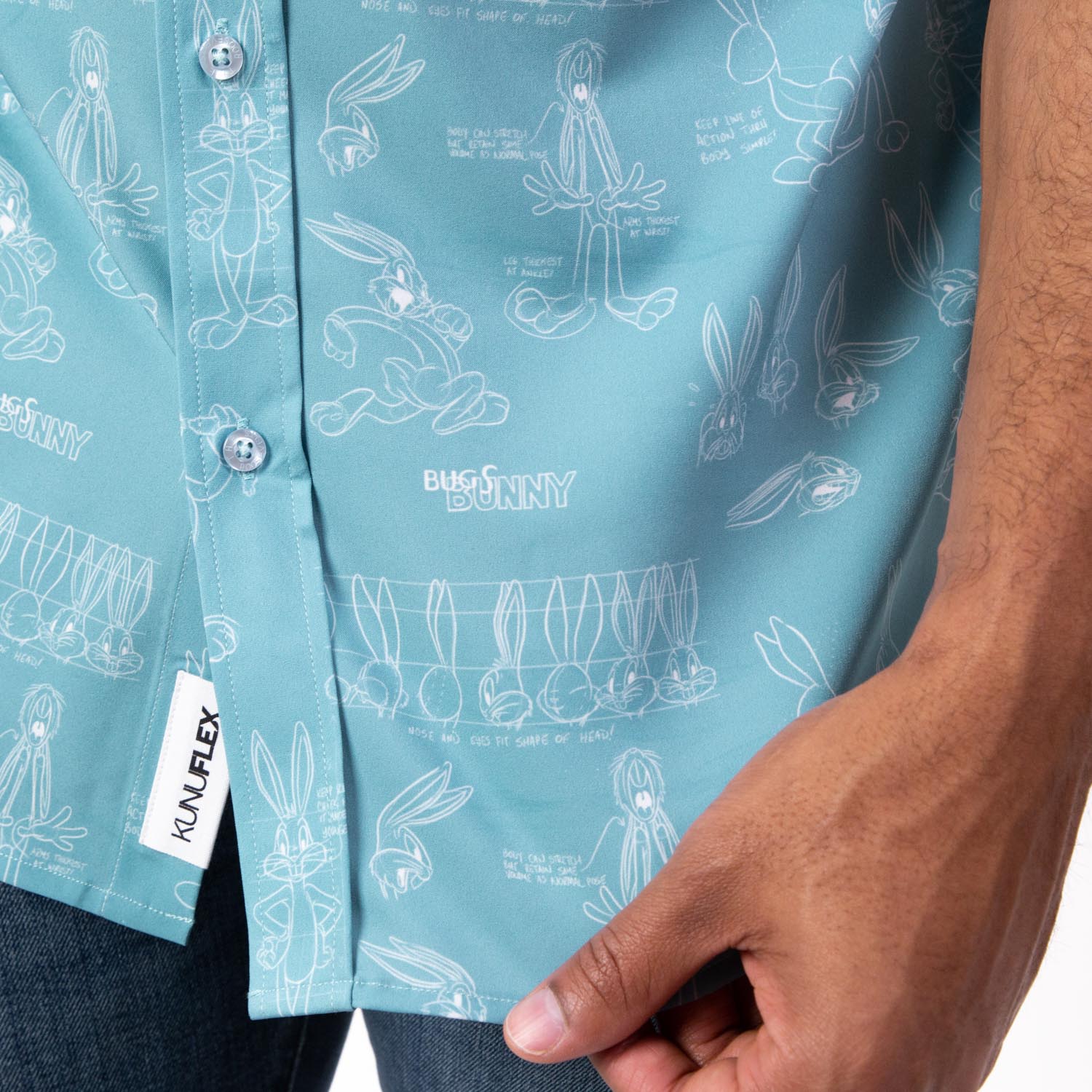 Looney Tunes "Bunny Blueprints" – KUNUFLEX Short Sleeve Shirt - Image 7