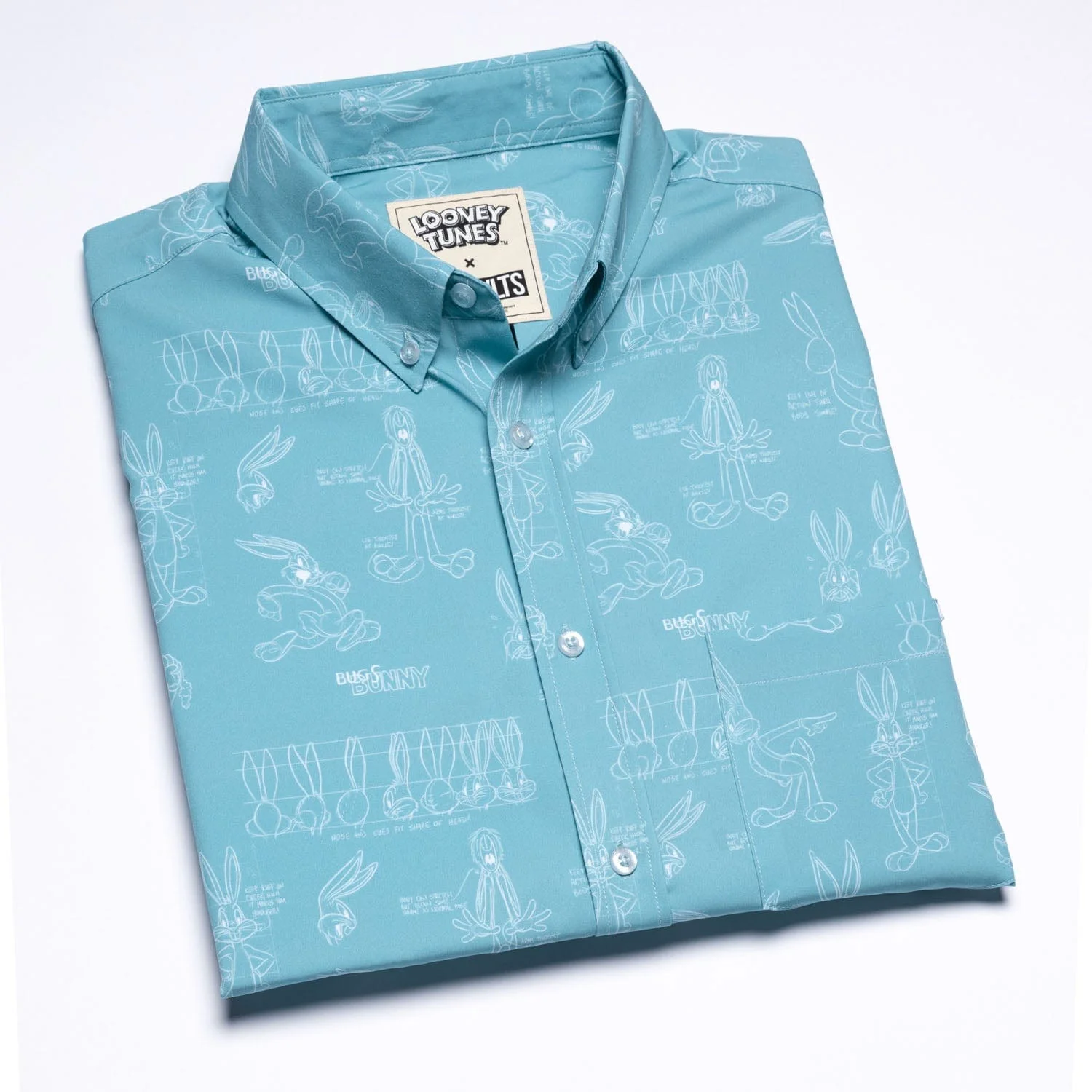 Looney Tunes "Bunny Blueprints" – KUNUFLEX Short Sleeve Shirt - Image 9
