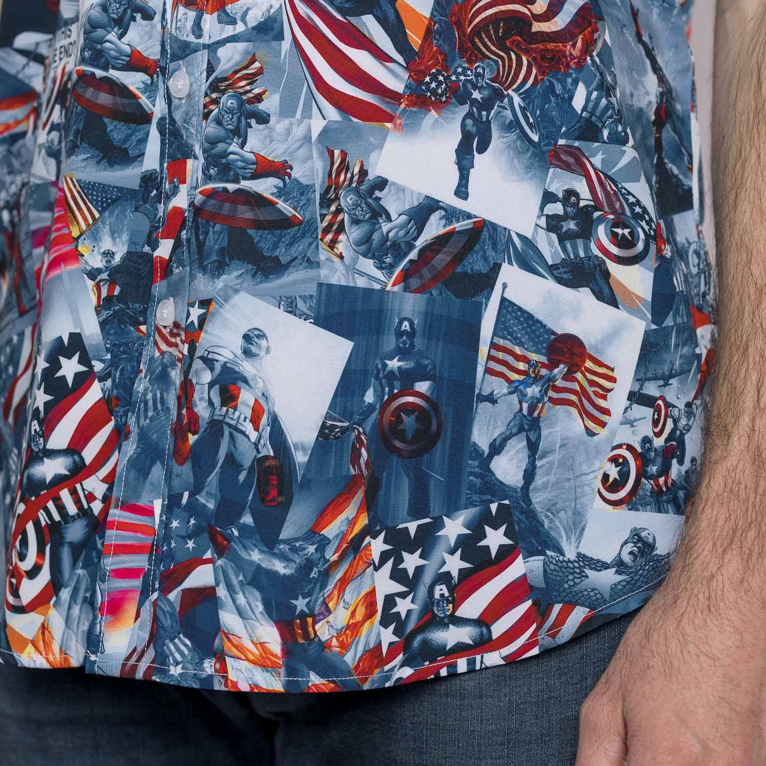 Captain America "Sentinel of Liberty" – KUNUFLEX Short Sleeve Shirt - Image 10