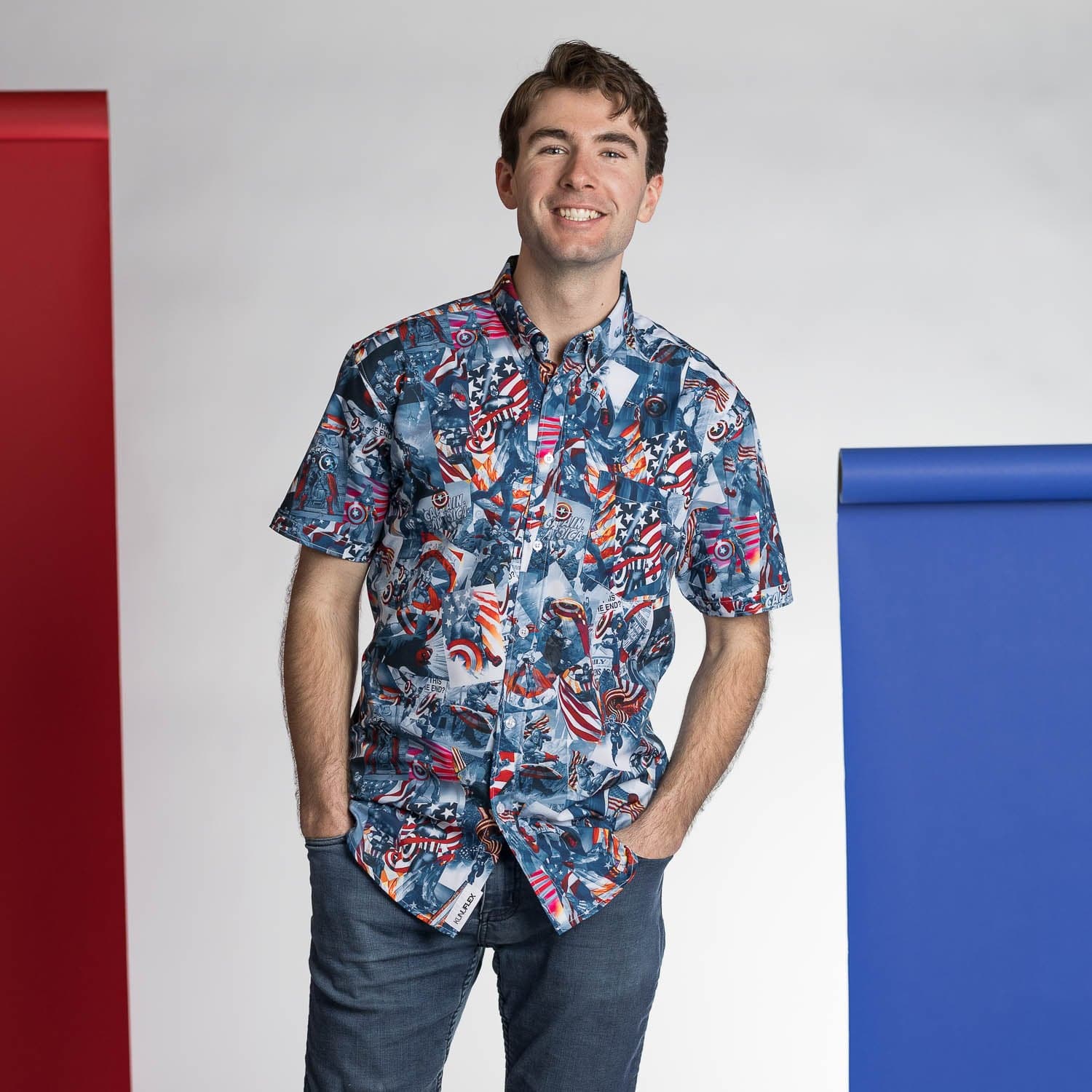 Captain America "Sentinel of Liberty" – KUNUFLEX Short Sleeve Shirt - Image 4