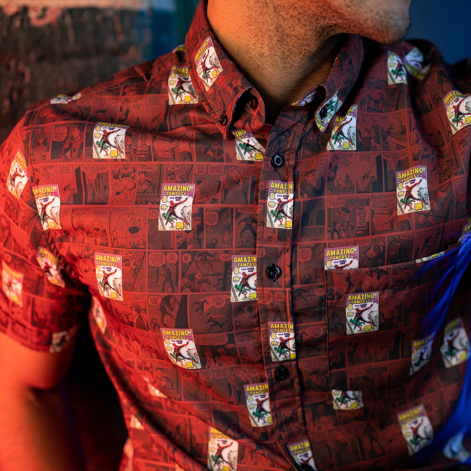 Spider-Man "Amazing Fantasy" – KUNUFLEX Short Sleeve Shirt - Image 7