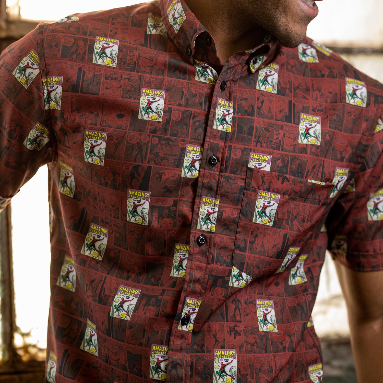 Spider-Man "Amazing Fantasy" – KUNUFLEX Short Sleeve Shirt - Image 8