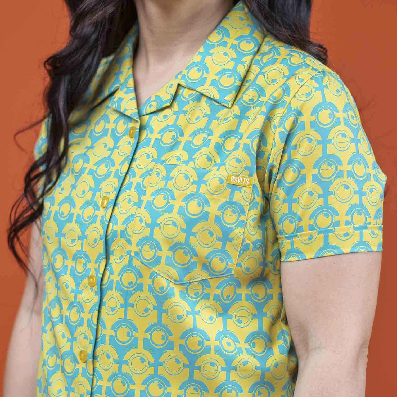 Minions "For Your Eye Only" – Women's KUNUFLEX Short Sleeve Shirt - Image 5