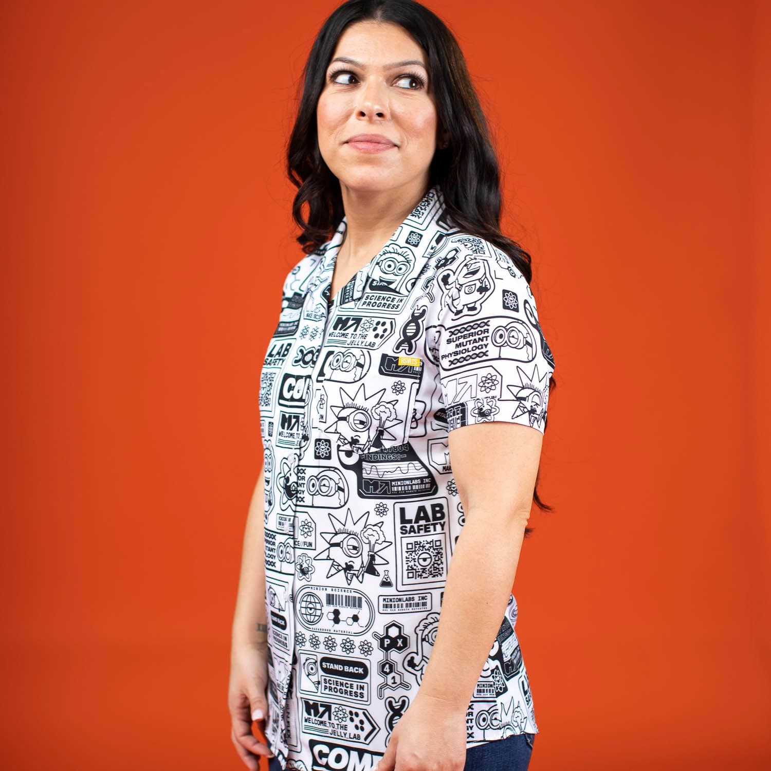 Minions "Zero Days Without Accident" – Women's KUNUFLEX Short Sleeve Shirt - Image 4