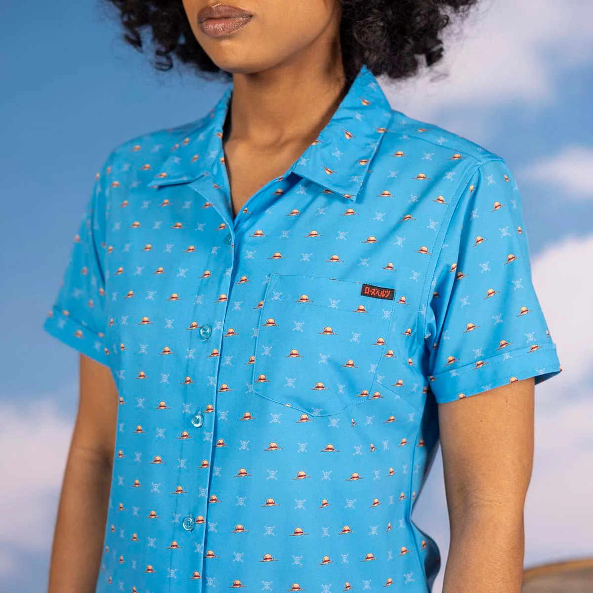 One Piece "Lil Straw Hats" – Women's KUNUFLEX Short Sleeve Shirt - Image 3