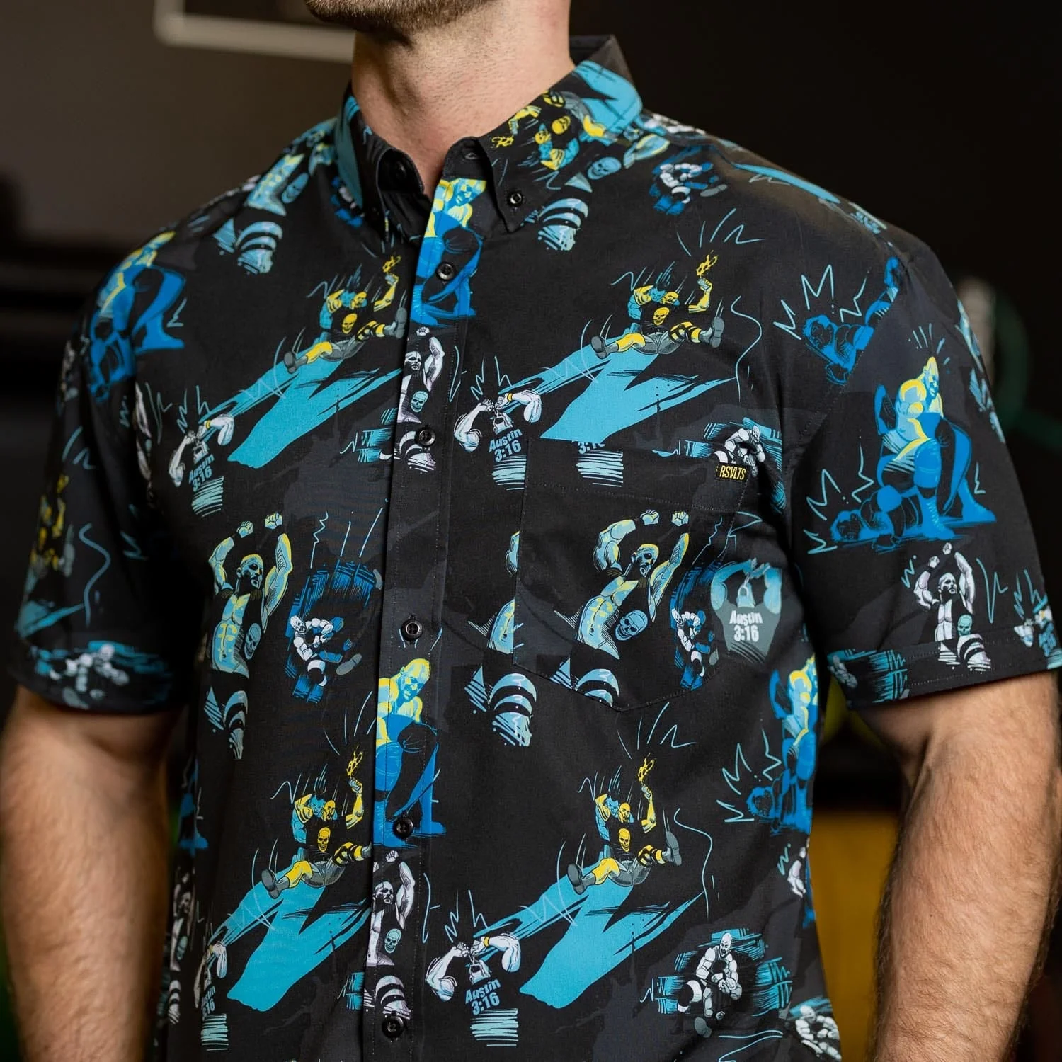 Stone Cold Steve Austin "The Bottom Line" – KUNUFLEX Short Sleeve Shirt - Image 4