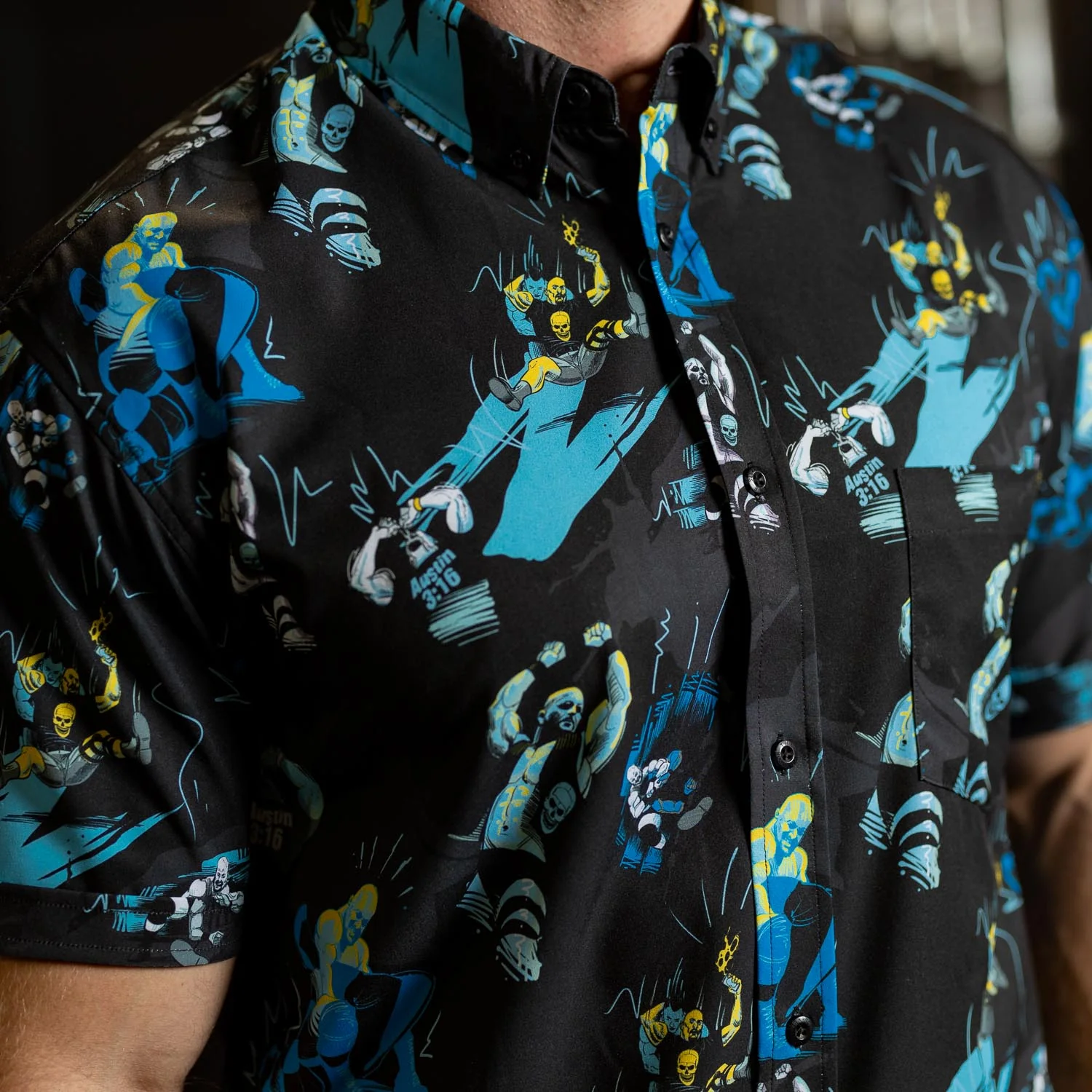 Stone Cold Steve Austin "The Bottom Line" – KUNUFLEX Short Sleeve Shirt - Image 8